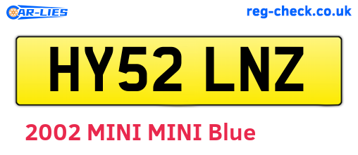HY52LNZ are the vehicle registration plates.