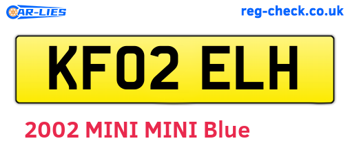 KF02ELH are the vehicle registration plates.