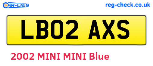 LB02AXS are the vehicle registration plates.