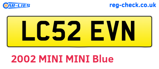 LC52EVN are the vehicle registration plates.