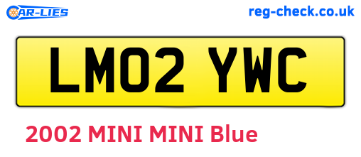 LM02YWC are the vehicle registration plates.