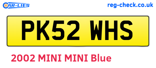 PK52WHS are the vehicle registration plates.