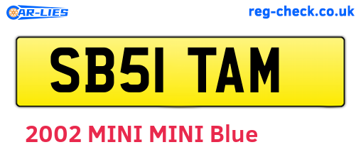 SB51TAM are the vehicle registration plates.