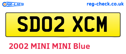 SD02XCM are the vehicle registration plates.