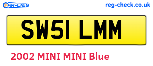 SW51LMM are the vehicle registration plates.