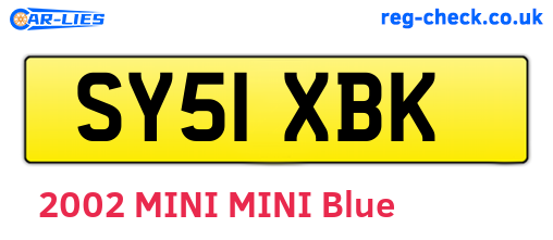 SY51XBK are the vehicle registration plates.