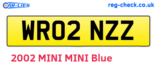 WR02NZZ are the vehicle registration plates.