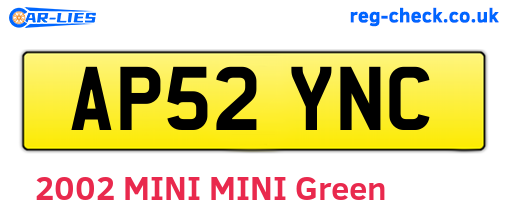 AP52YNC are the vehicle registration plates.