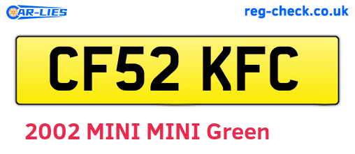 CF52KFC are the vehicle registration plates.