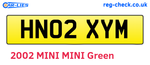 HN02XYM are the vehicle registration plates.