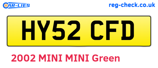 HY52CFD are the vehicle registration plates.