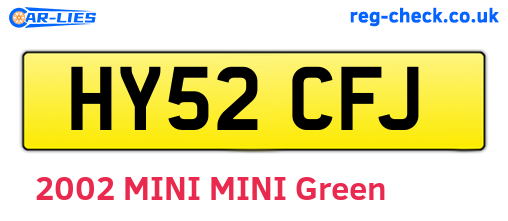 HY52CFJ are the vehicle registration plates.
