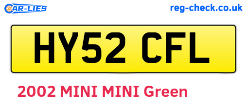 HY52CFL are the vehicle registration plates.