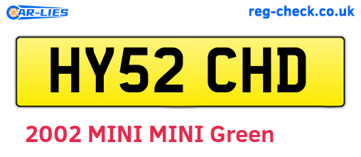 HY52CHD are the vehicle registration plates.
