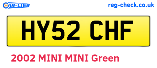 HY52CHF are the vehicle registration plates.