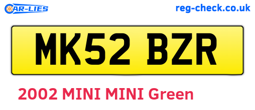 MK52BZR are the vehicle registration plates.