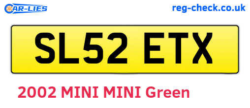 SL52ETX are the vehicle registration plates.
