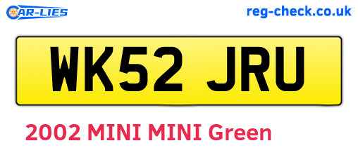 WK52JRU are the vehicle registration plates.