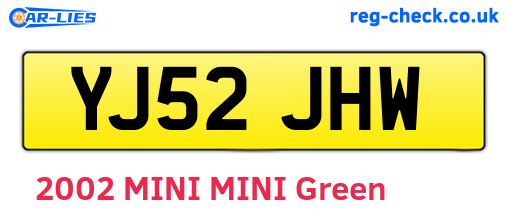 YJ52JHW are the vehicle registration plates.