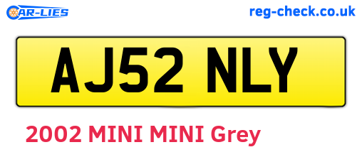 AJ52NLY are the vehicle registration plates.