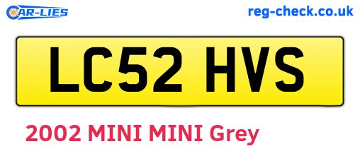 LC52HVS are the vehicle registration plates.