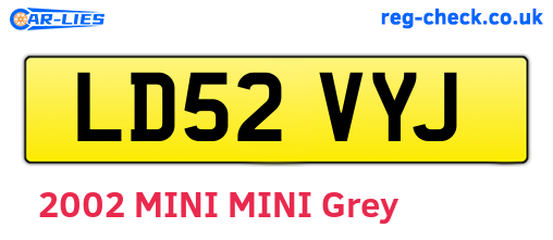 LD52VYJ are the vehicle registration plates.
