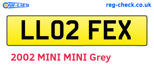 LL02FEX are the vehicle registration plates.