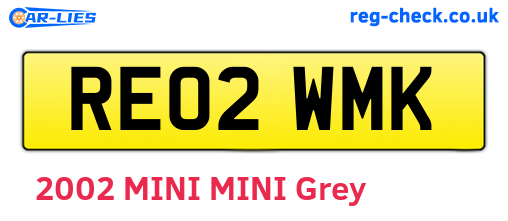 RE02WMK are the vehicle registration plates.