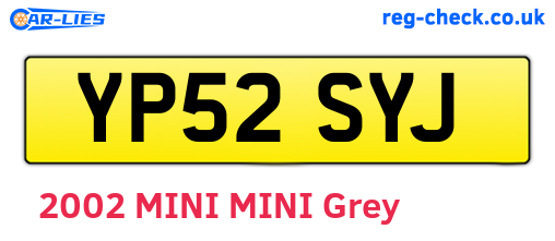 YP52SYJ are the vehicle registration plates.