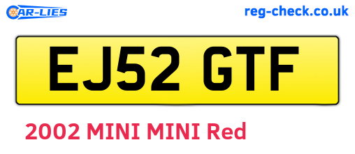 EJ52GTF are the vehicle registration plates.