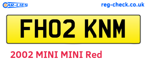 FH02KNM are the vehicle registration plates.