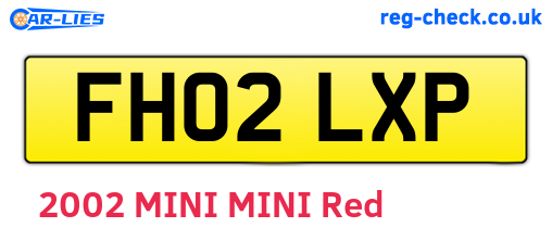FH02LXP are the vehicle registration plates.