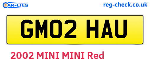 GM02HAU are the vehicle registration plates.