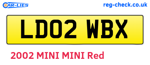 LD02WBX are the vehicle registration plates.