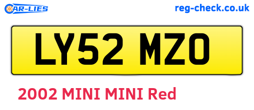 LY52MZO are the vehicle registration plates.
