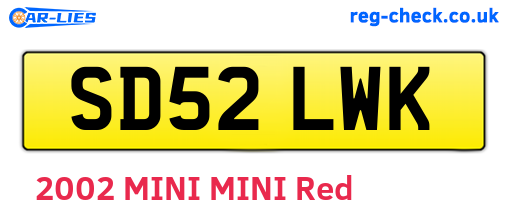 SD52LWK are the vehicle registration plates.