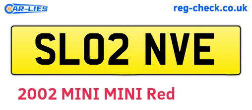 SL02NVE are the vehicle registration plates.