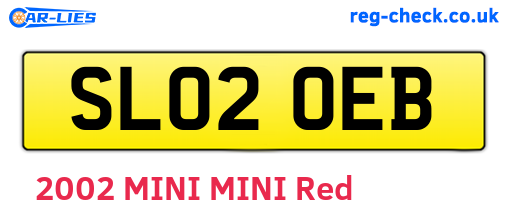 SL02OEB are the vehicle registration plates.