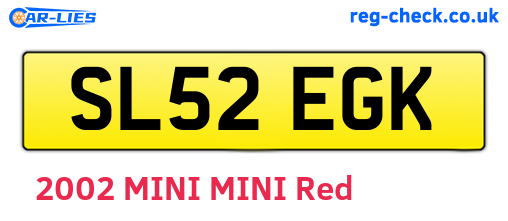 SL52EGK are the vehicle registration plates.