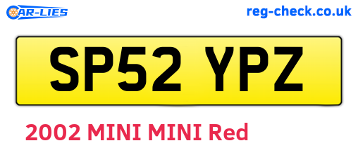 SP52YPZ are the vehicle registration plates.