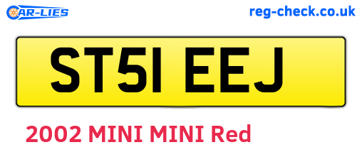 ST51EEJ are the vehicle registration plates.