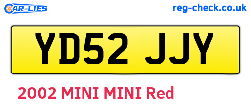 YD52JJY are the vehicle registration plates.