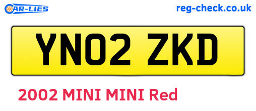 YN02ZKD are the vehicle registration plates.