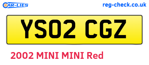 YS02CGZ are the vehicle registration plates.