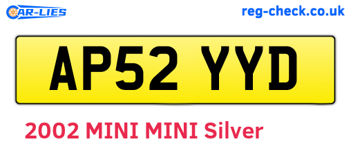 AP52YYD are the vehicle registration plates.
