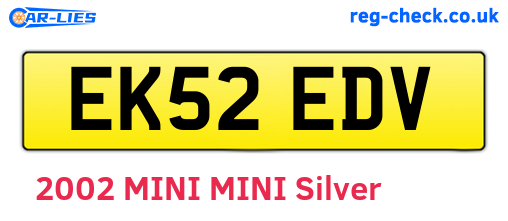 EK52EDV are the vehicle registration plates.