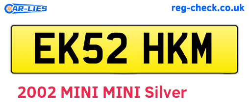EK52HKM are the vehicle registration plates.