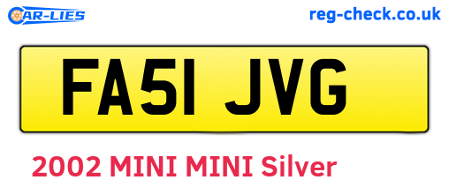 FA51JVG are the vehicle registration plates.