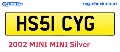 HS51CYG are the vehicle registration plates.