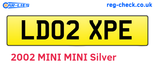 LD02XPE are the vehicle registration plates.